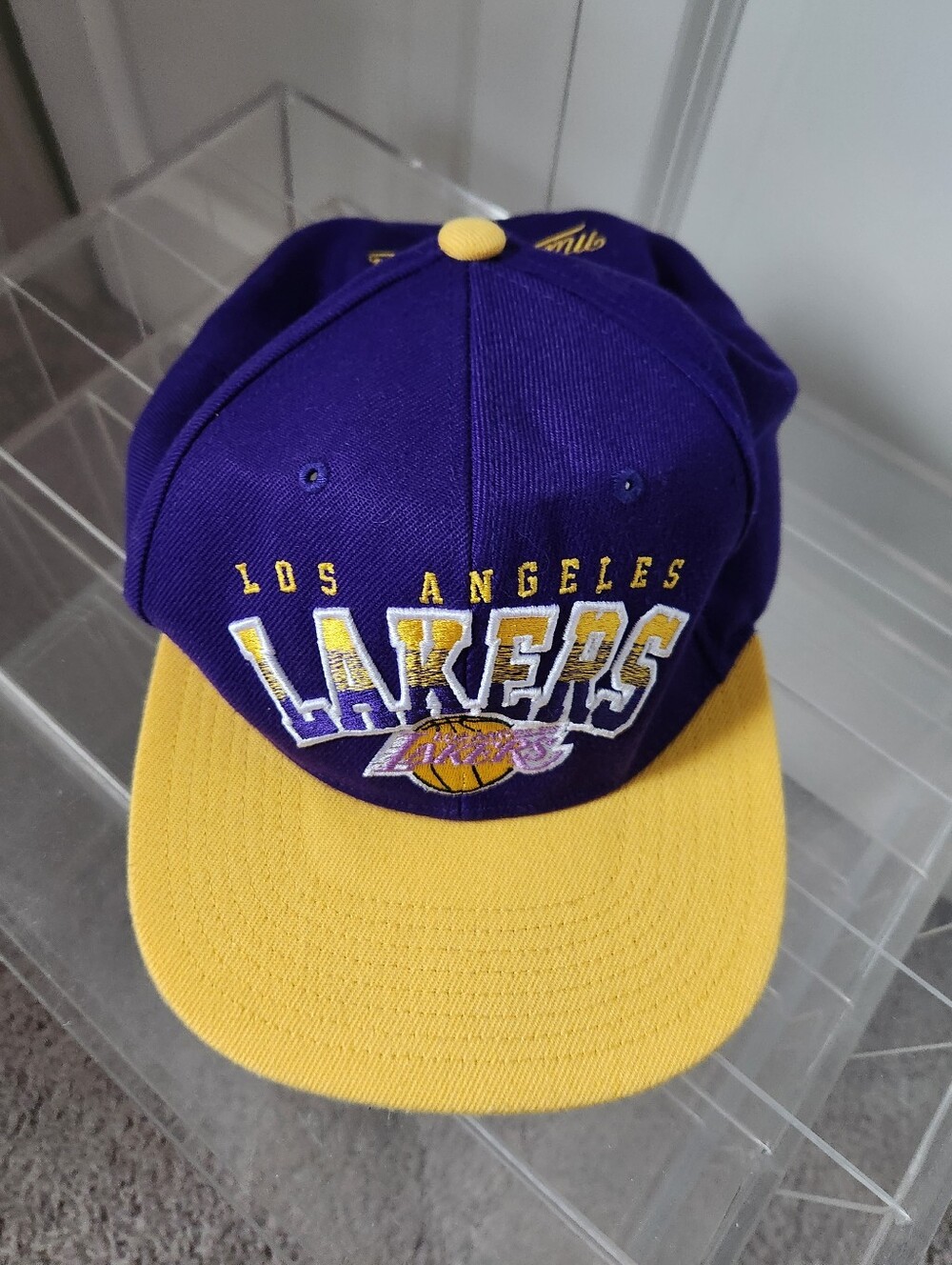 Mitchell & Ness Los Angeles Lakers Purple Gold Snapback Hat NBA